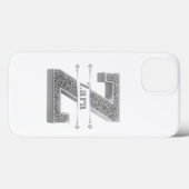 Gepersonaliseerde Monogram Zilver Initiaal Z Jouw Case-Mate iPhone Case (Achterkant (horizontaal))