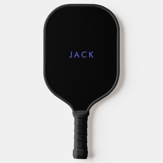 Gepersonaliseerde Monogram Zwart en Blauw Pickleball Paddle (Achterkant)