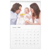 Gepersonaliseerde Monogrammed 15 Familiefoto 2025 Kalender (Jan 2026)