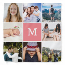 Gepersonaliseerde Monogrammed 8 Fotocollage Bandan