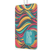 Gepersonaliseerde Monogrammed Abstract Waves Patte Luchtverfrisser (Links)
