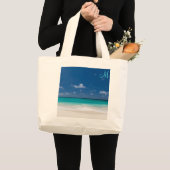 Gepersonaliseerde monogrammed Beach zakken Grote Tote Bag (Voorkant (product))
