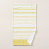 Gepersonaliseerde Monogrammed Geel Gestreepte Fami Bad Handdoek (Handdoek)