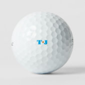 Gepersonaliseerde Monogrammed Geparafeerde Golfbal Golfballen (Voorkant)