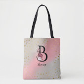 Gepersonaliseerde Monogrammed Gepersonaliseerd let Tote Bag (Voorkant)