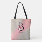 Gepersonaliseerde Monogrammed Gepersonaliseerd let Tote Bag (Achterkant)