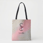 Gepersonaliseerde Monogrammed Gepersonaliseerd let Tote Bag (Voorkant)