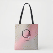 Gepersonaliseerde Monogrammed Gepersonaliseerd let Tote Bag (Voorkant)
