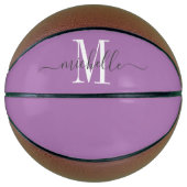 Gepersonaliseerde monogrammed Girl's Lavender Basketbal (Voorkant)