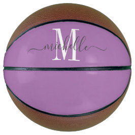 Gepersonaliseerde monogrammed Girl's Lavender Basketbal