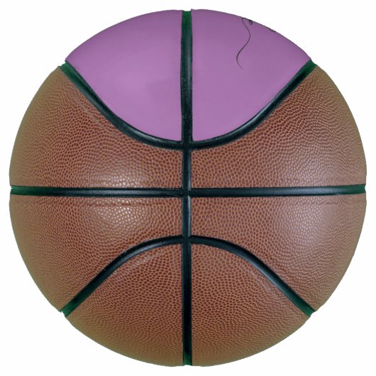Gepersonaliseerde monogrammed Girl's Lavender Basketbal (Rechts)
