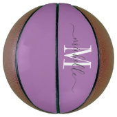 Gepersonaliseerde monogrammed Girl's Lavender Basketbal (Verticaal)