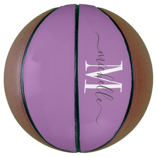 Gepersonaliseerde monogrammed Girl's Lavender Basketbal (Verticaal)