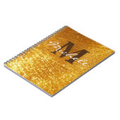 Gepersonaliseerde Monogrammed Gold Glittery Notiti Notitieboek (Linkerzijde)
