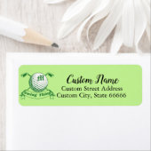 Gepersonaliseerde Monogrammed Golf Retouradres Etiket (Insitu)