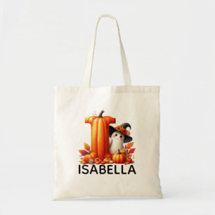 Gepersonaliseerde Monogrammed Halloween Canvas tas
