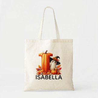 Gepersonaliseerde Monogrammed Halloween Canvas tas