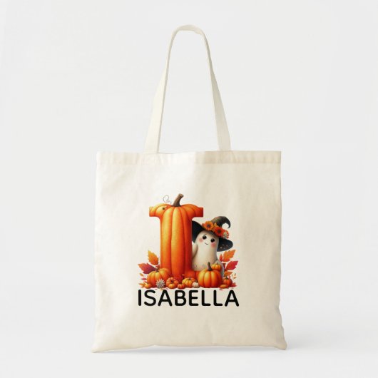 Gepersonaliseerde Monogrammed Halloween Canvas tas (Voorkant)
