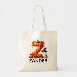 Gepersonaliseerde Monogrammed Halloween Canvas tas