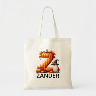Gepersonaliseerde Monogrammed Halloween Canvas tas