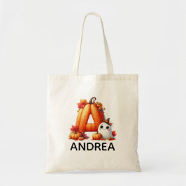 Gepersonaliseerde Monogrammed Halloween Canvas tas
