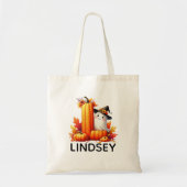 Gepersonaliseerde Monogrammed Halloween Canvas tas (Voorkant)