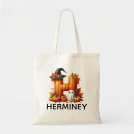 Gepersonaliseerde Monogrammed Halloween Canvas tas