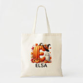 Gepersonaliseerde Monogrammed Halloween Canvas tas (Voorkant)