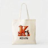 Gepersonaliseerde Monogrammed Halloween Canvas tas (Voorkant)