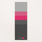 Gepersonaliseerde Monogrammed Kleur Gestreept Yogamat (Voorkant)