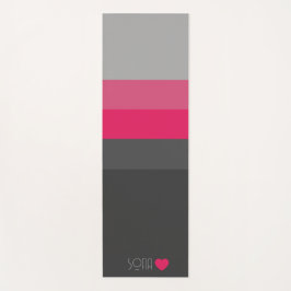 Gepersonaliseerde Monogrammed Kleur Gestreept Yogamat