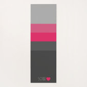 Gepersonaliseerde Monogrammed Kleur Gestreept Yogamat (Achterkant)