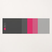 Gepersonaliseerde Monogrammed Kleur Gestreept Yogamat (Voorkant (horizontaal))