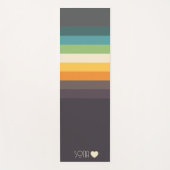 Gepersonaliseerde Monogrammed Kleur Gestreept Yogamat (Voorkant)