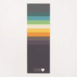 Gepersonaliseerde Monogrammed Kleur Gestreept Yogamat