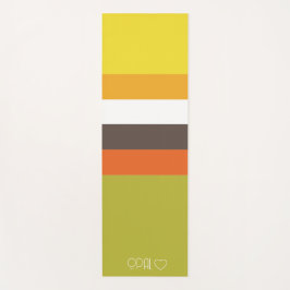 Gepersonaliseerde Monogrammed Kleurenstroken Yogamat