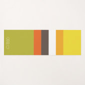 Gepersonaliseerde Monogrammed Kleurenstroken Yogamat (Voorkant (horizontaal))