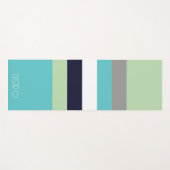 Gepersonaliseerde Monogrammed Kleurenstroken Yogamat (Voorkant (horizontaal))