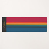 Gepersonaliseerde Monogrammed Kleurrijke Gestreept Yogamat (Voorkant (horizontaal))
