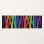 Gepersonaliseerde Monogrammed Kleurrijke Gestreept Yogamat (Achterkant (horizontaal))