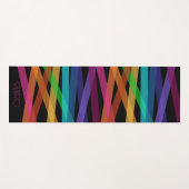 Gepersonaliseerde Monogrammed Kleurrijke Gestreept Yogamat (Voorkant (horizontaal))