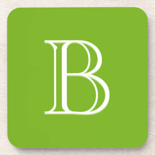 Gepersonaliseerde Monogrammed Letter Initiaal Gree Bier Onderzetter