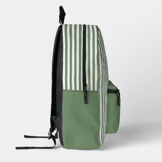 Gepersonaliseerde Monogrammed Moderne Sage Groene  Bedrukte Rugzak (Links)