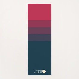 Gepersonaliseerde Monogrammed Rood en Zwart Gradat Yogamat