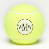 gepersonaliseerde Monogrammed Tennisballen (Achterkant)