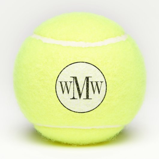 gepersonaliseerde Monogrammed Tennisballen (Achterkant)