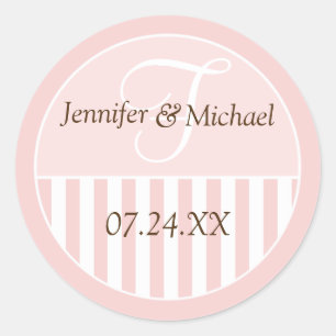 Gepersonaliseerde monogrammed Wedding Favor Labels