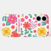 Gepersonaliseerde Monogrammed Wildflower Bloemen S Case-Mate iPhone Case (Achterkant (horizontaal))