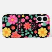 Gepersonaliseerde Monogrammed Wildflower Bloemen Z Case-Mate iPhone Case (Achterkant (horizontaal))