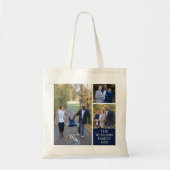 Gepersonaliseerde monogrammen 3 Familie Foto Colla Tote Bag (Voorkant)